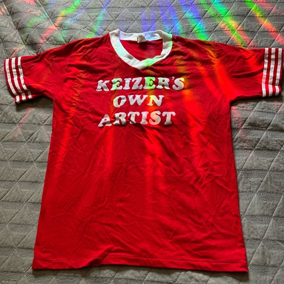 Vintage Red and White Ringer Tee - Gulf Coast Sportswear - Short Sleeve M - Picture 1 of 3